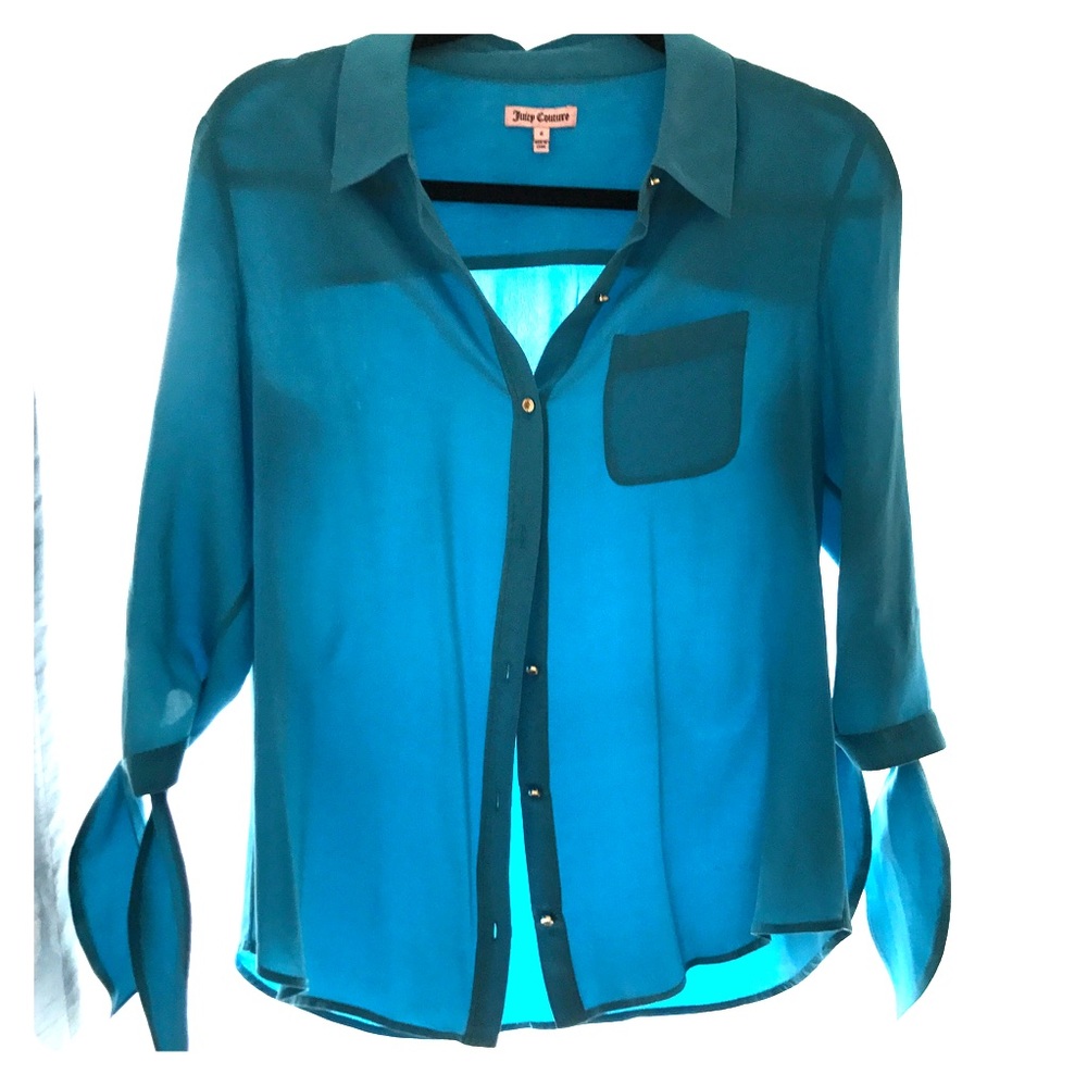 Juicy Couture Bright Baby Blue Blouse